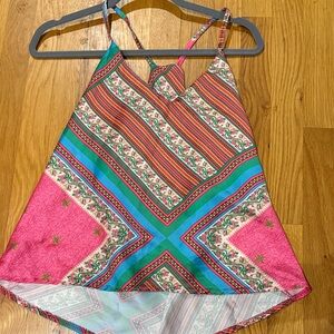 venti6 bright print tank- size small